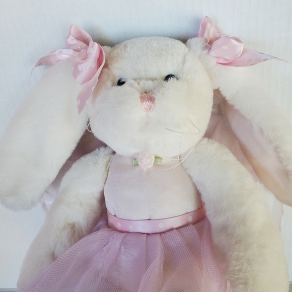 The Bearington Collection Lil' Bunny Tutu Pink Ballerina Plush Bunny Rabbit 15" - Picture 7 of 10